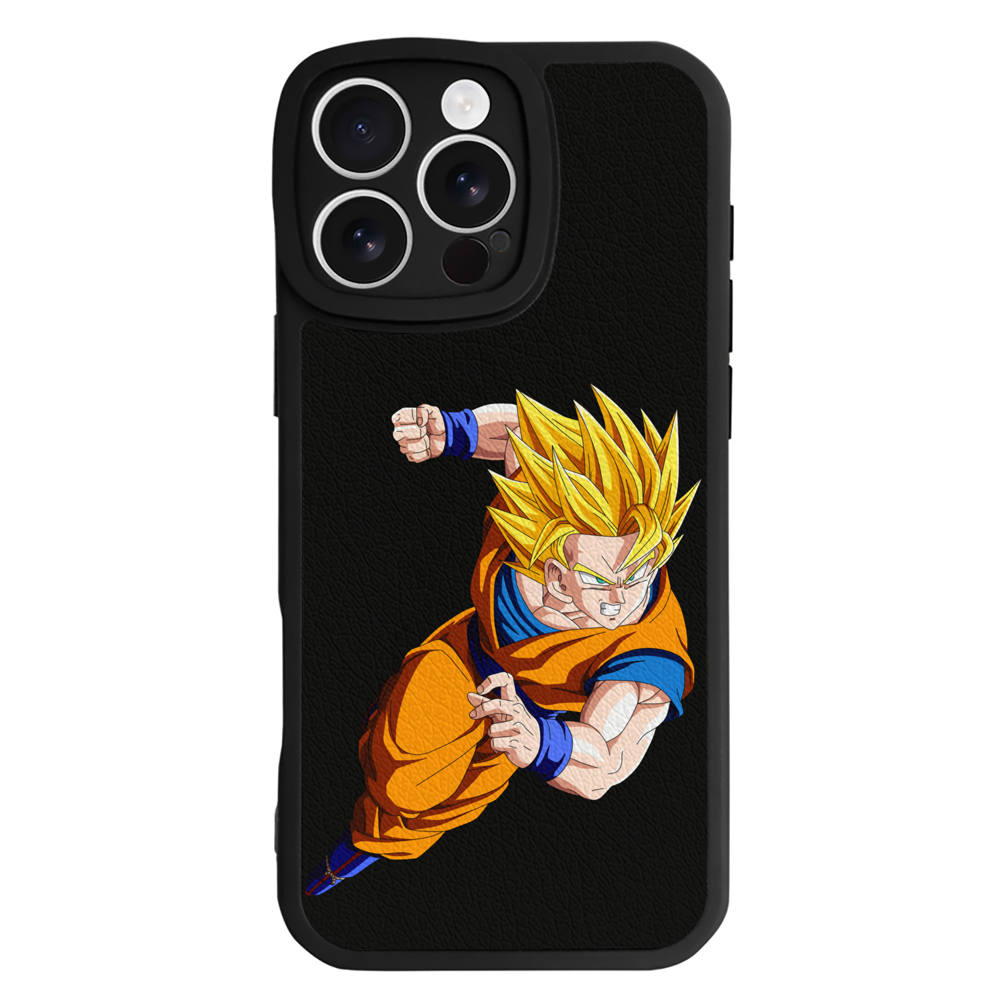 （画像用） ドラゴンボール 孫悟空（そん ごくう）Son Goku カカロット DRAGON BALL Kakarotto 【iPhone 16シリーズ対応】シリコンスマホケース（レザー調） 材質：シリコン